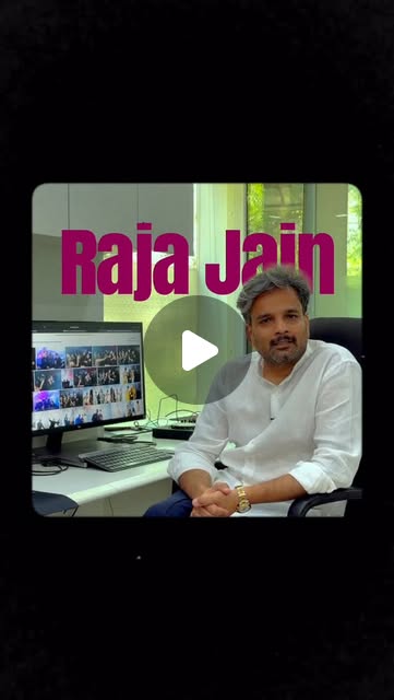 Raja Jain at the edit desk, the event gallery up on screen