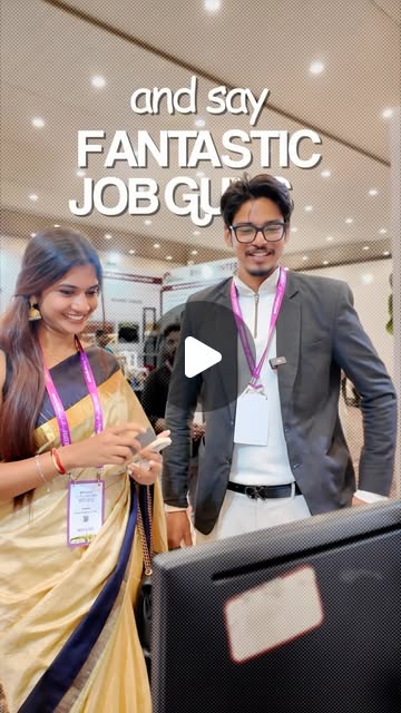 “And say fantastic job guys” — handing over photos at the stand
